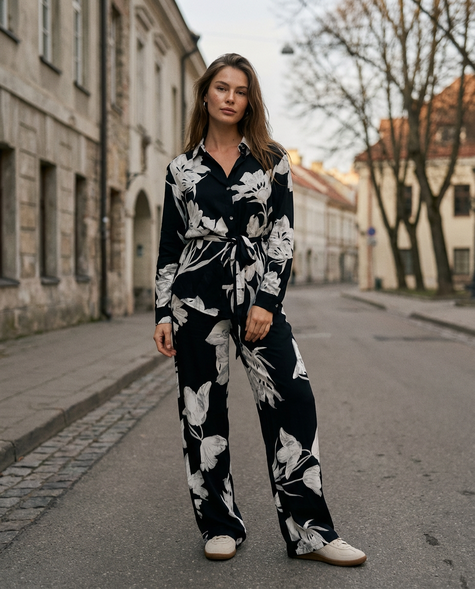 Kostiumas „Baltoji gėlė“ juodas