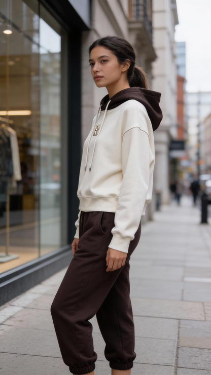 Kostiumas „Fleece LUX“ pieno/šokolado spalvos