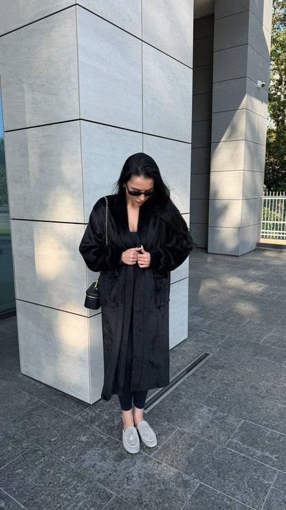 Fur Coat "Cosette" black - product photo