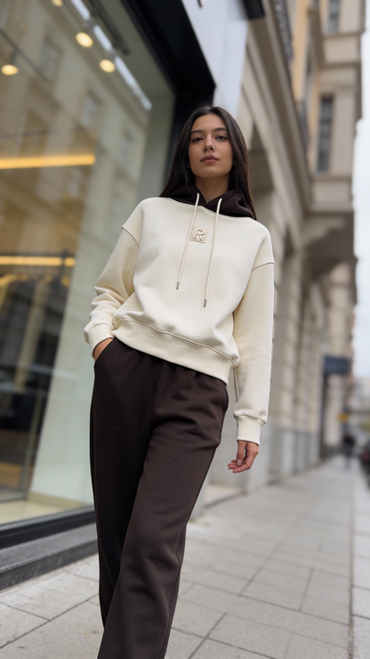 Kostiumas „Fleece LUX“ pieno/šokolado spalvos