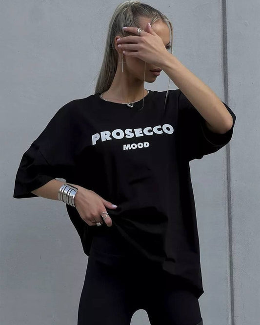 T-shirt "Prosecco" black