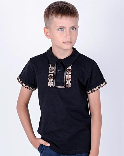Polo marškinėliai „Oleksandr“ juodi