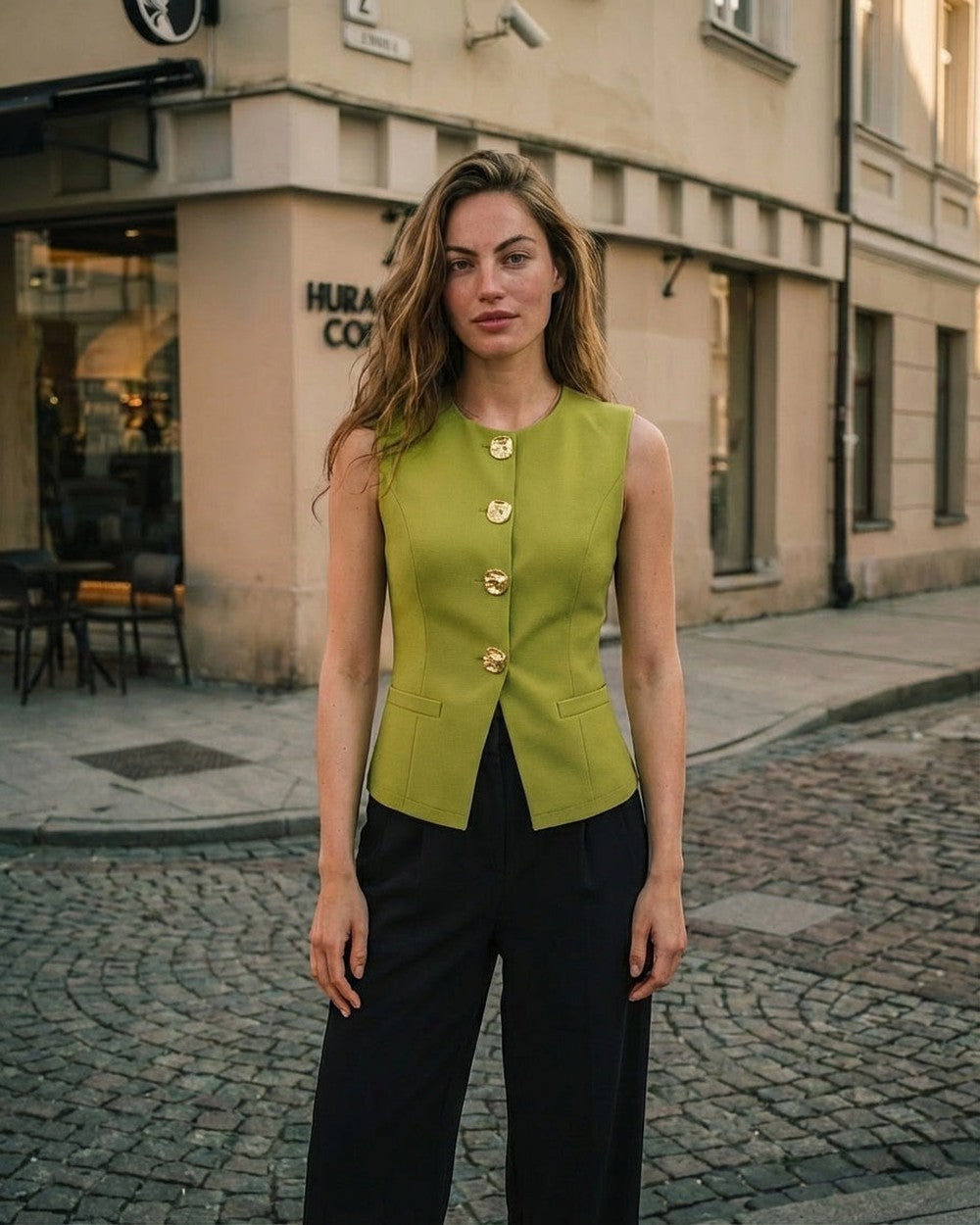 Liemenė „Karolina“, žalios spalvos