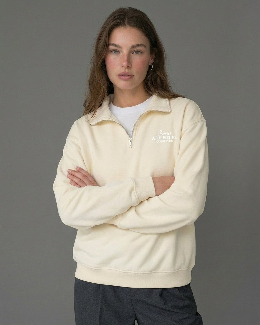 Sweatshirt „Zip yellow“