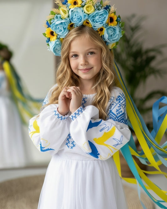Vyšyvankos suknelė „Lastivka“ (pagal užsakymą)