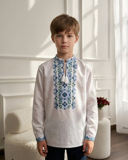 Vyshyvanka "Myron" blue