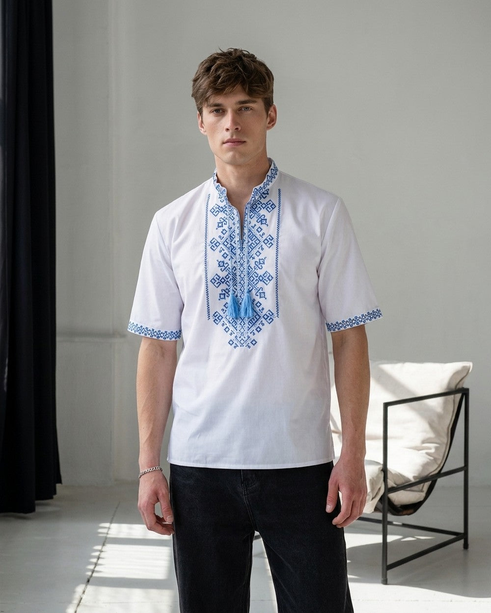 Вишиванка "Сlassic short" blue