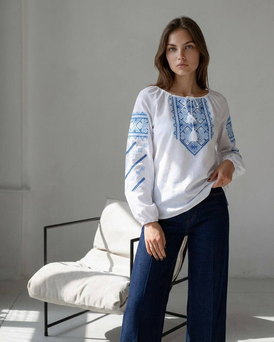 Vyshyvanka "Oriana" blue