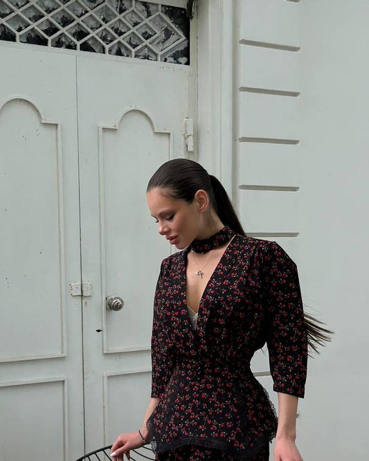 Dress "Floral" black