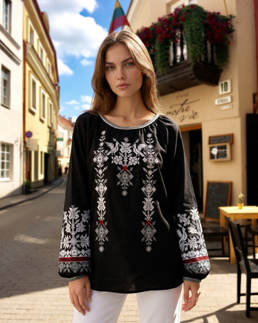 Vyshyvanka "Dibrova" black