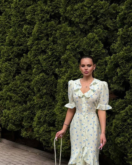Dress "Lorena" light yellow
