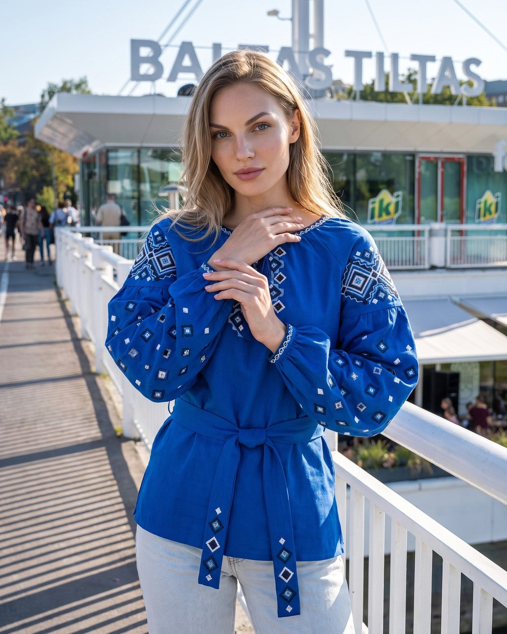 Vyshyvanka "Tykha" blue
