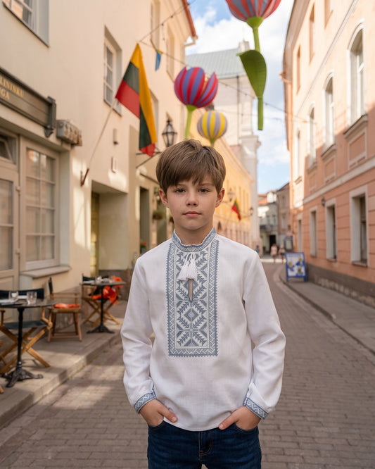 Vyšyvanka "Taras" pilka