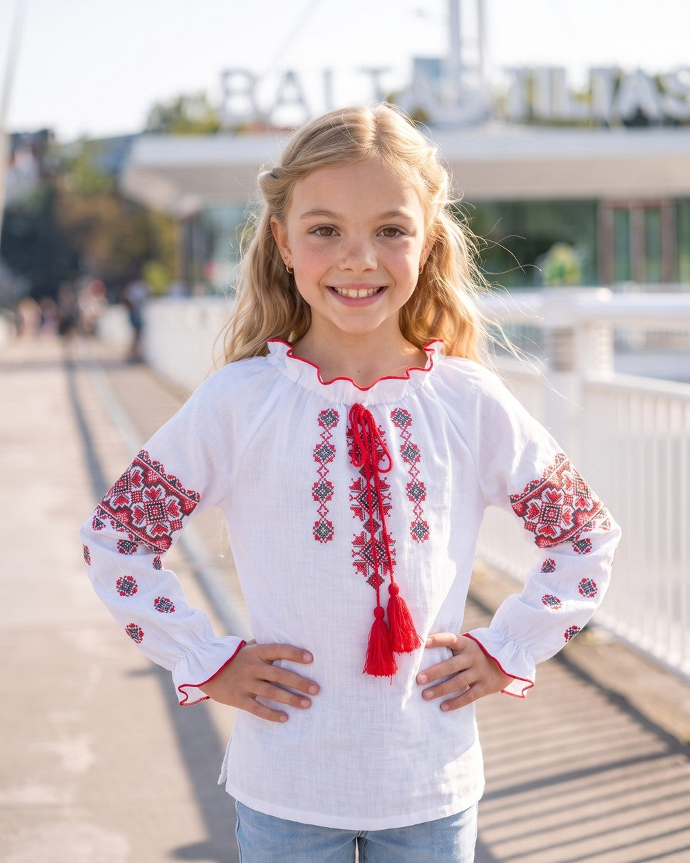 Vyšyvanka "Veronika" raudona