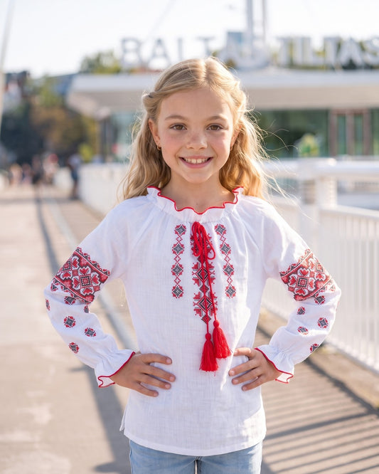 Vyšyvanka "Veronika" raudona