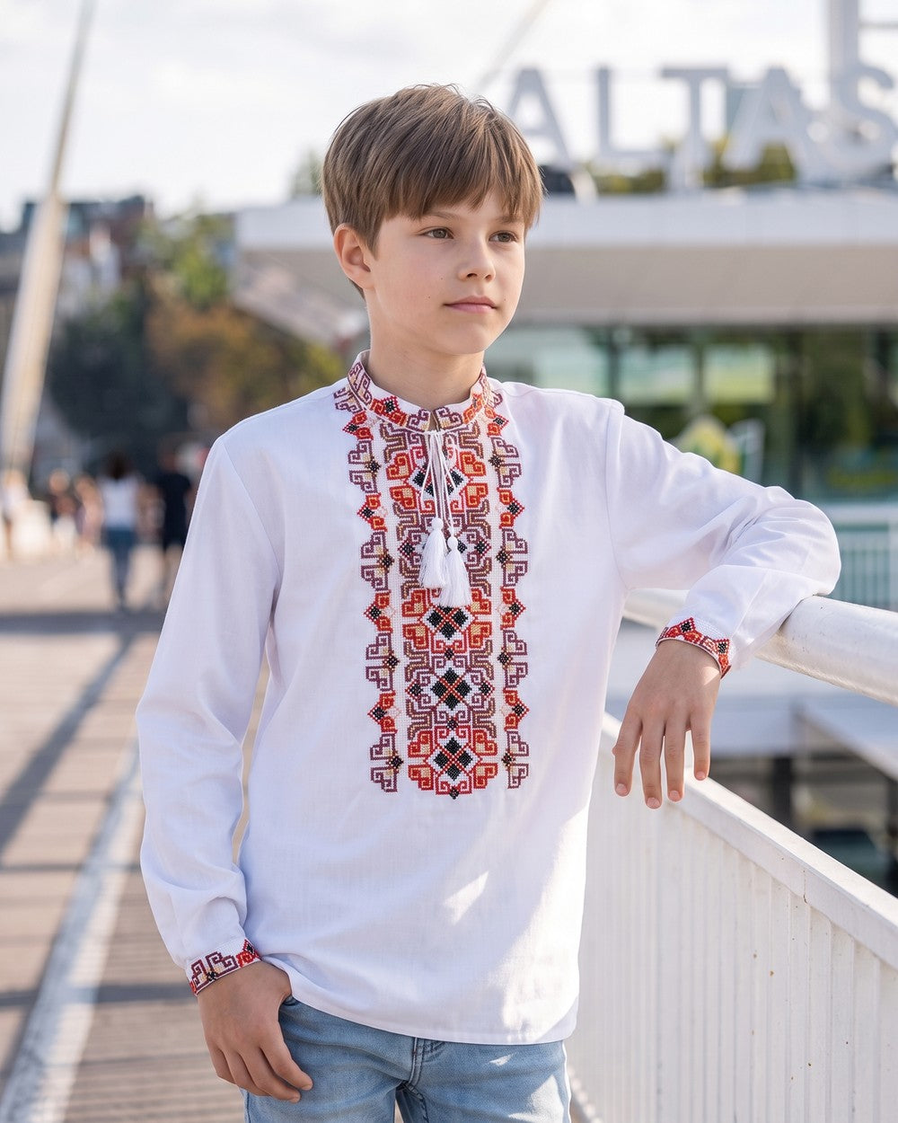 Vyshyvanka "Myron" white&red