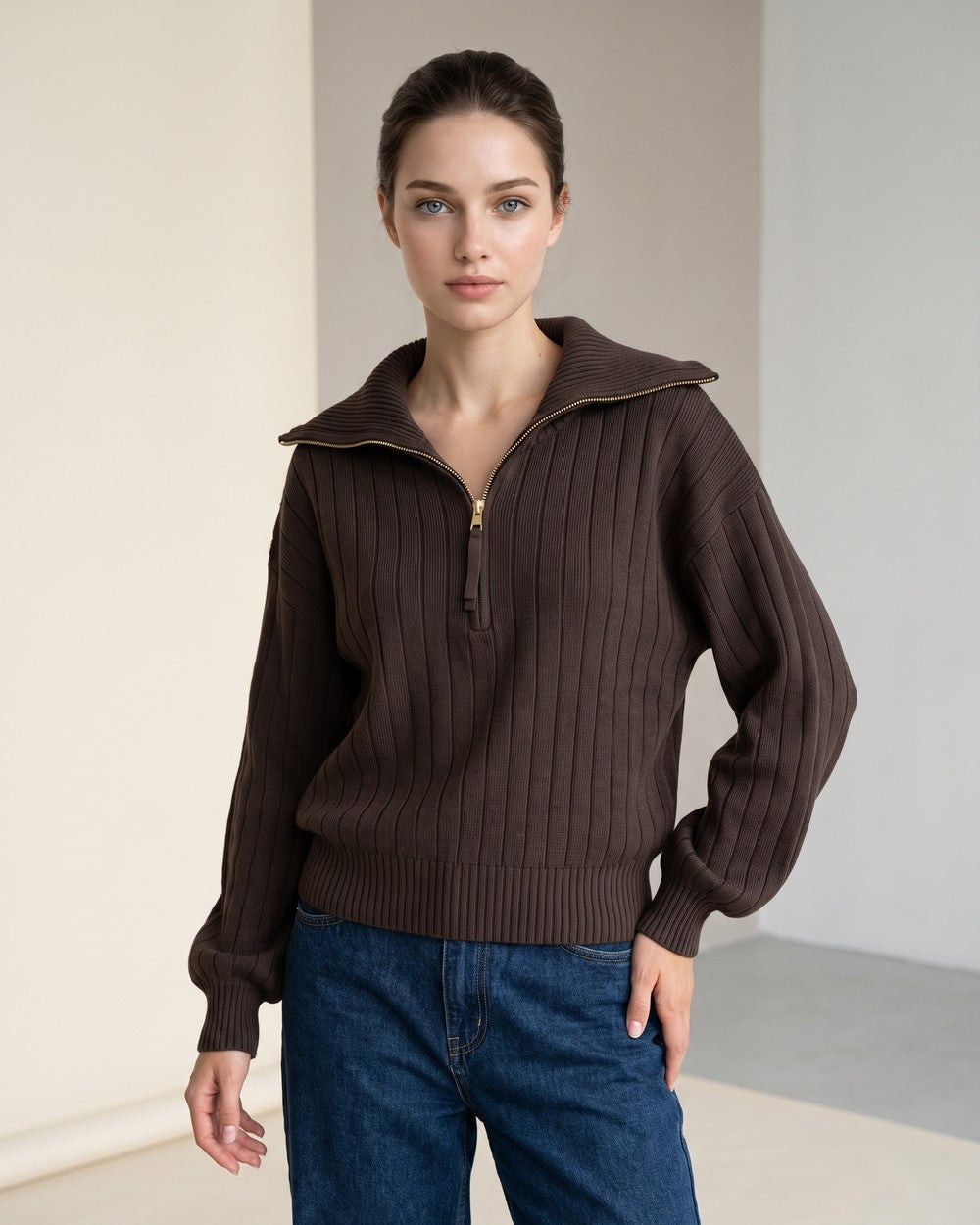Sweatshirt "Chloe" chocolate