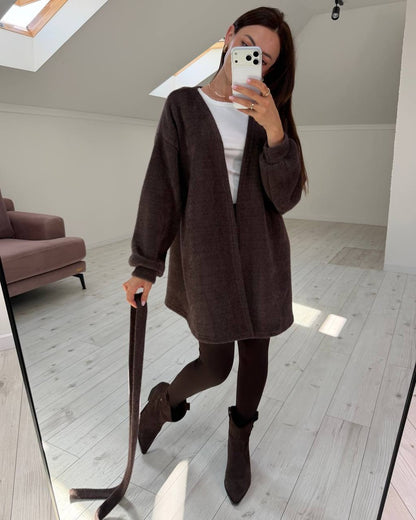 Cardigan "Dove" chocolate
