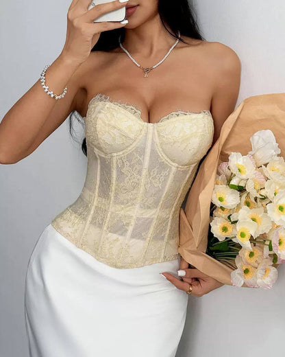 Corset "Serene" light yellow