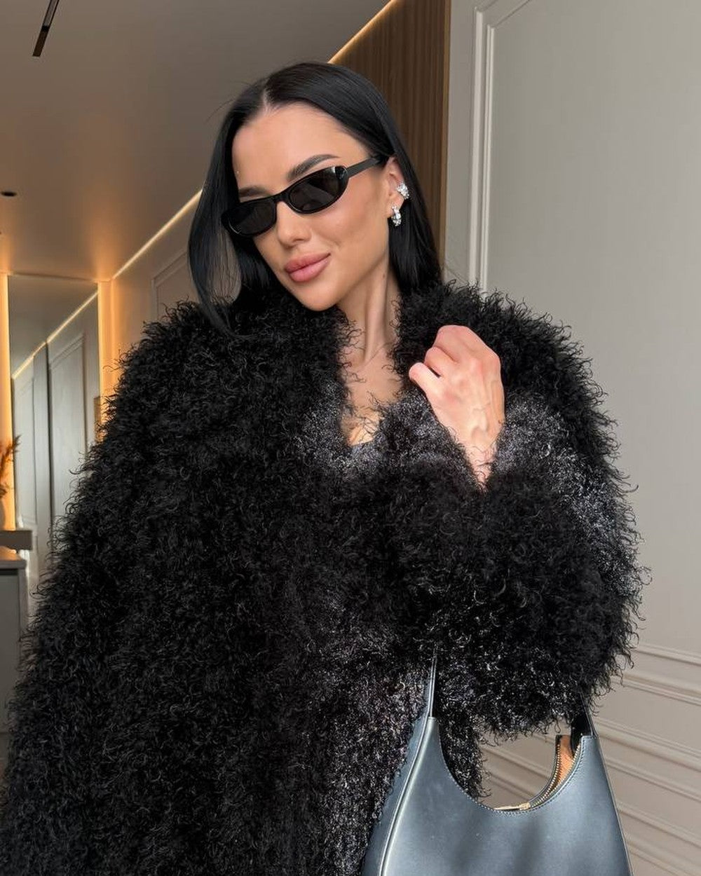 Fur Coat "Sophie" black