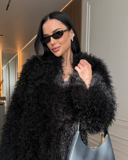 Fur Coat "Sophie" black