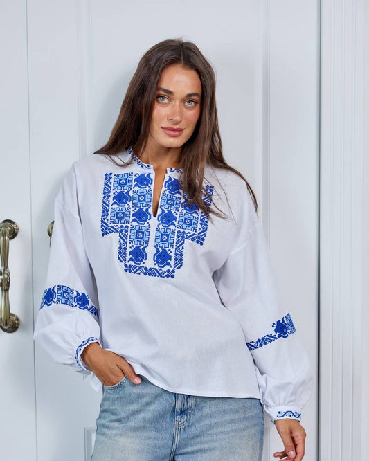 Vyshyvanka "Maya" white