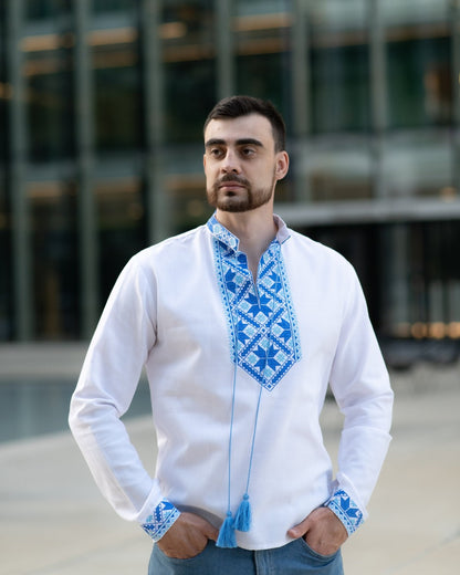 Wyschywanka „HUTSUL“ blau