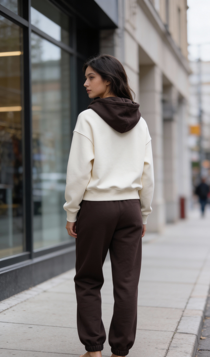 Kostiumas „Fleece LUX“ pieno/šokolado spalvos