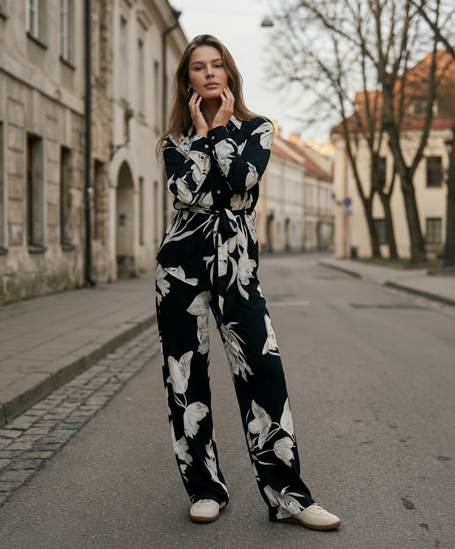 Kostiumas „Baltoji gėlė“ juodas