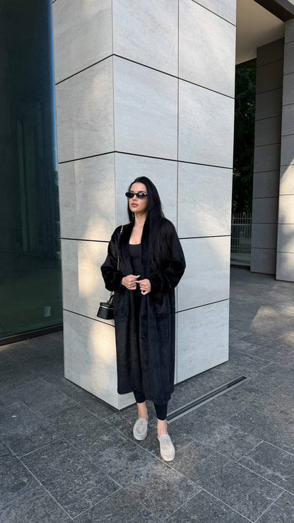 Fur Coat "Cosette" black - product photo