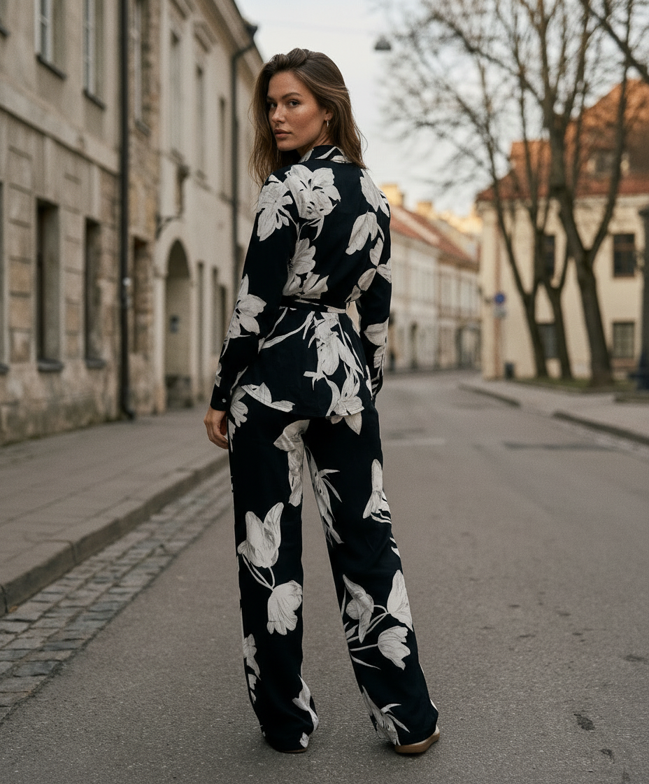 Kostiumas „Baltoji gėlė“ juodas