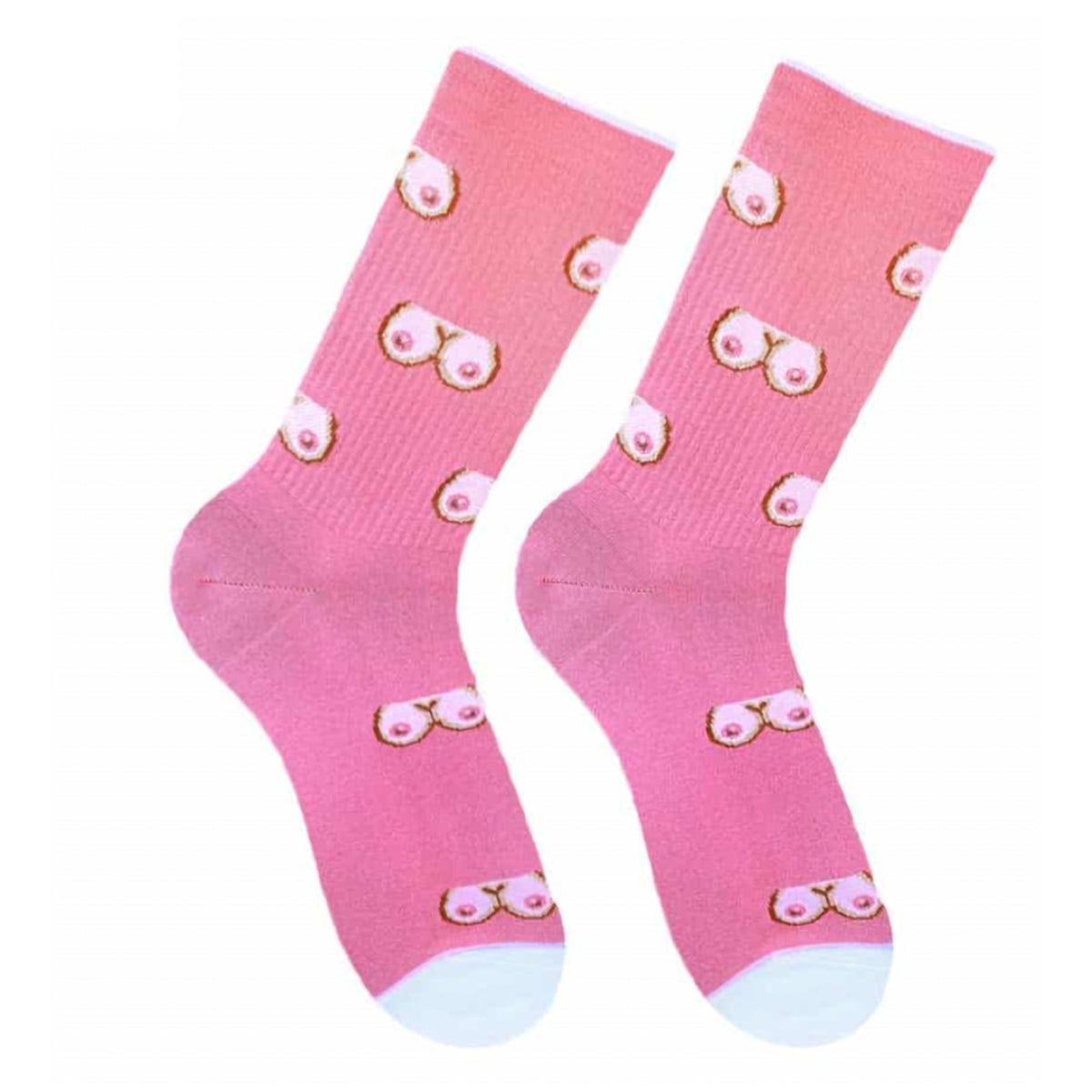 Squish Squish socks - pair of playful crew socks, front view