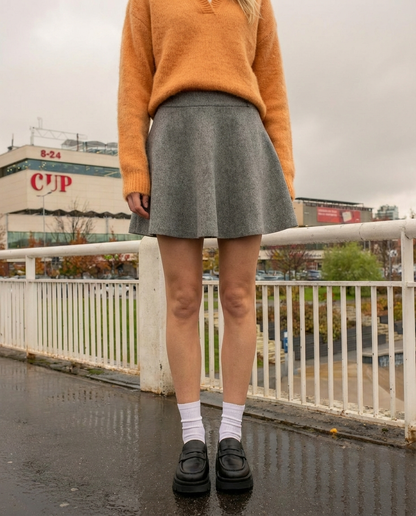 Sijonas „Cashmere“, pilkos spalvos