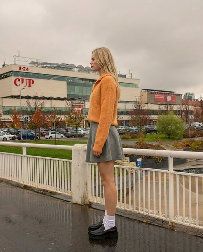 Sijonas „Cashmere“, pilkos spalvos