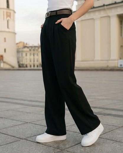 Kelnės «Black» su diržu