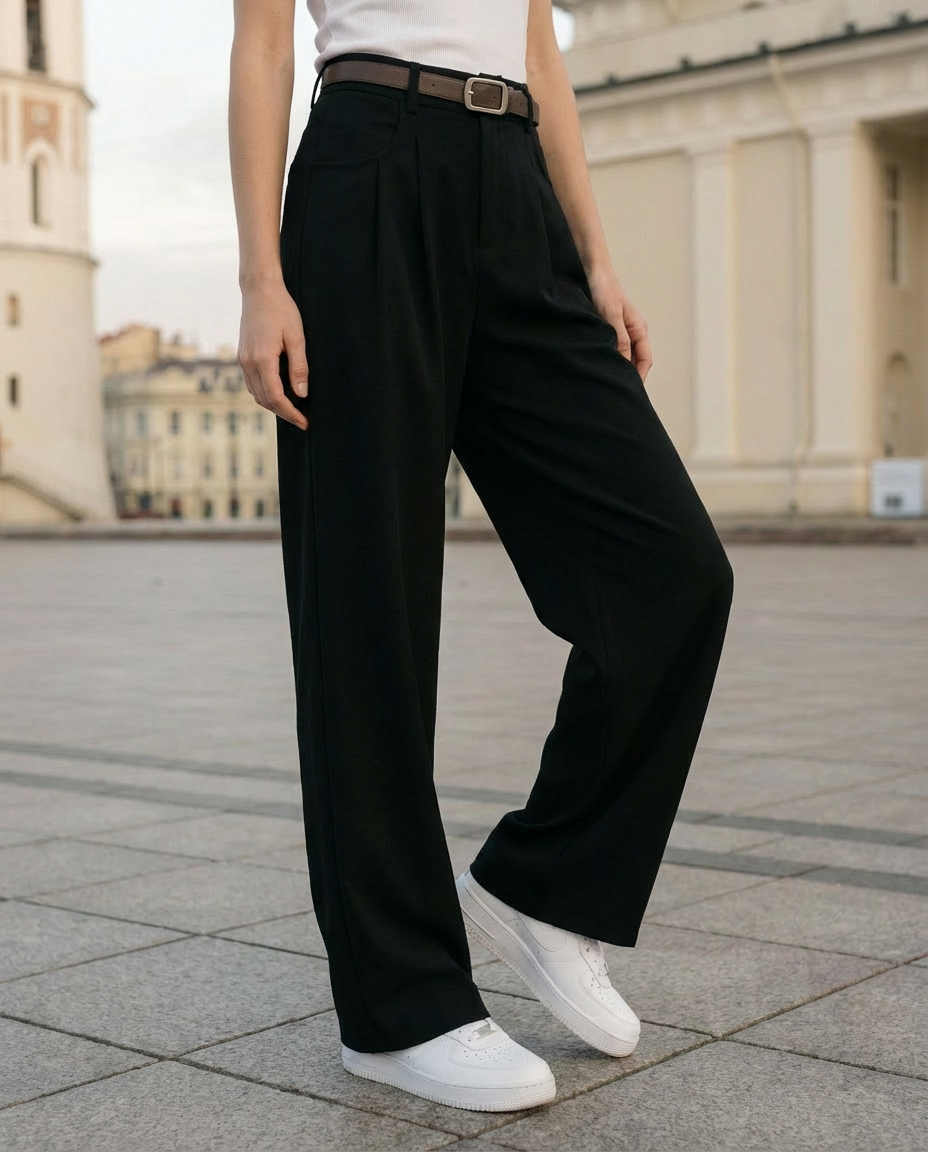 Kelnės «Black» su diržu