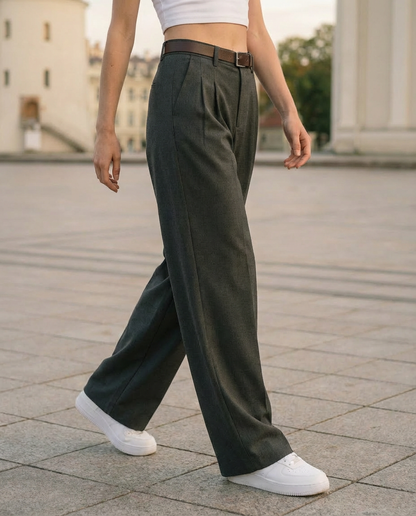 Kelnės «Dark gray» su diržu