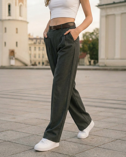 Kelnės «Dark gray» su diržu