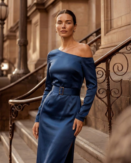 Dress "Silk" dark blue