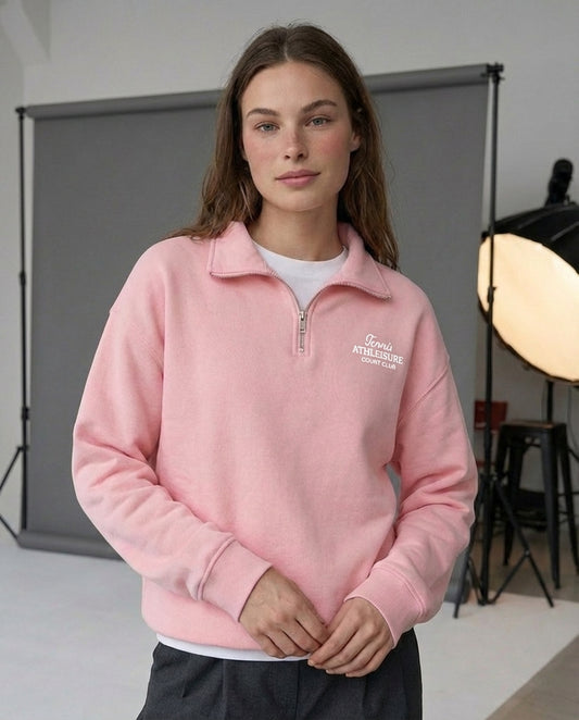 Džemperis „Zip pink“