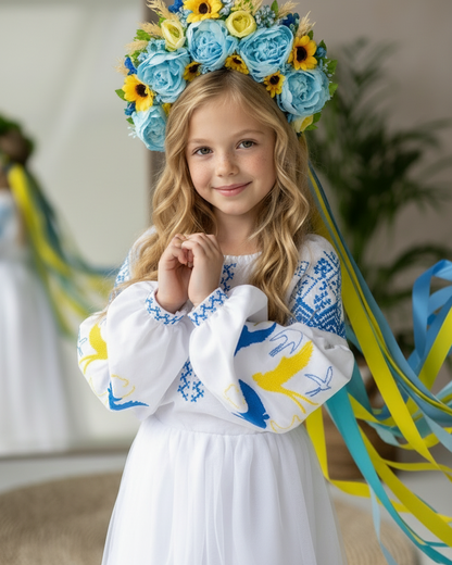 Embroidered dress for a girl “Lastivka”