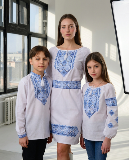 Family Set "Blue Ornament"