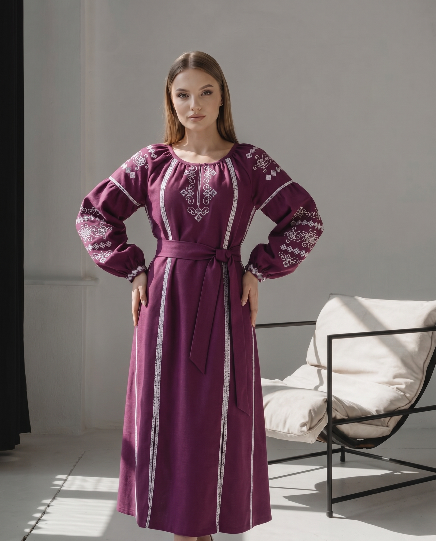 Vyšyvankos suknelė " Malina"