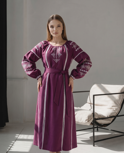 Vyšyvankos suknelė " Malina"