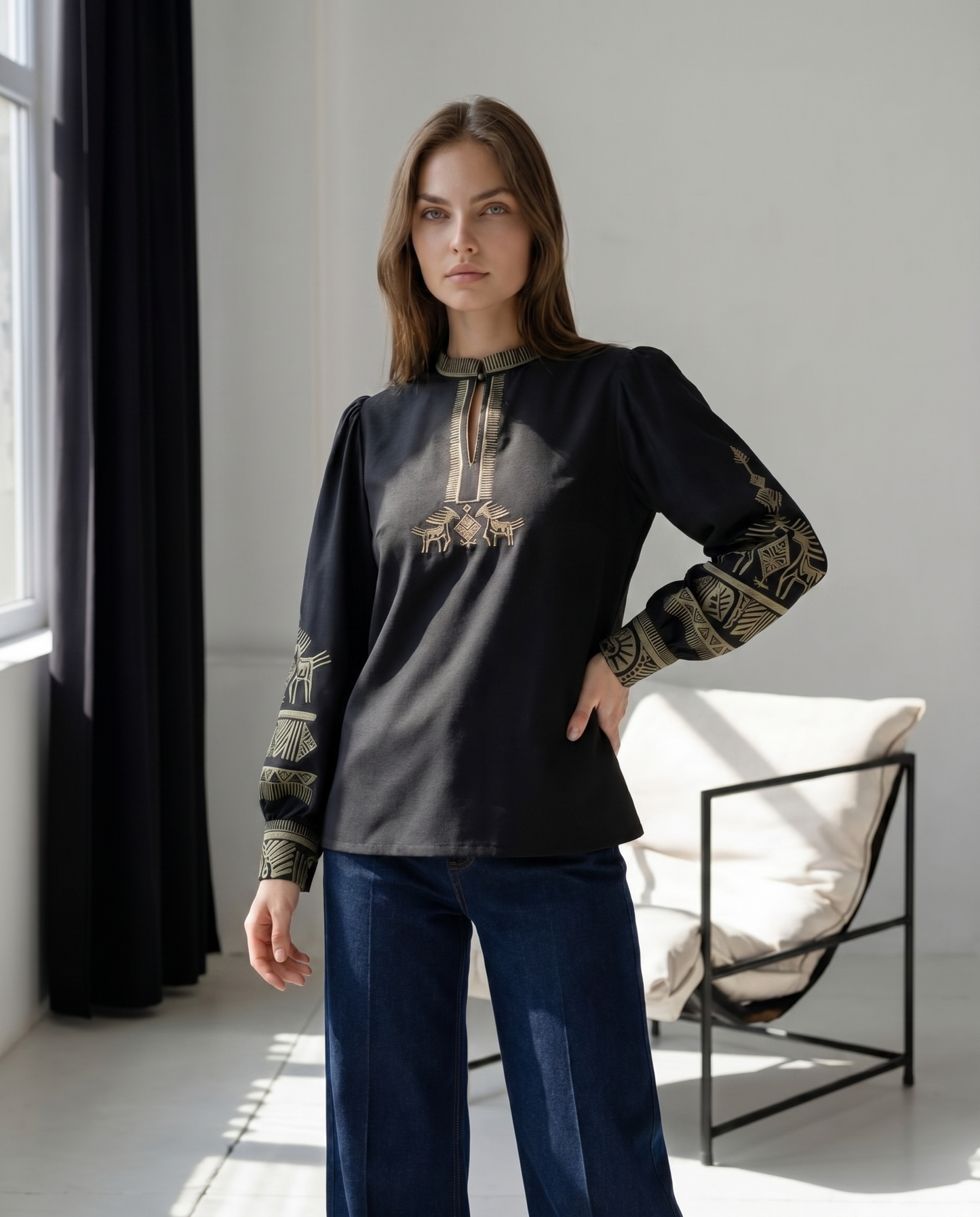 Vyshyvanka  "Myroslava" black