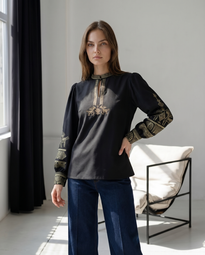 Vyshyvanka  "Myroslava" black