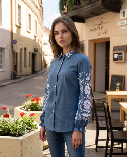 Vyshyvanka "Delicia" blue
