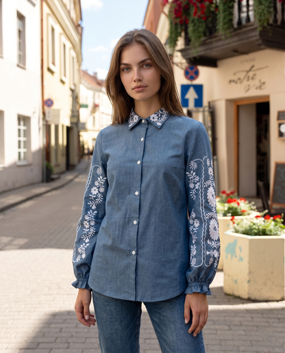 Vyshyvanka "Delicia" blue