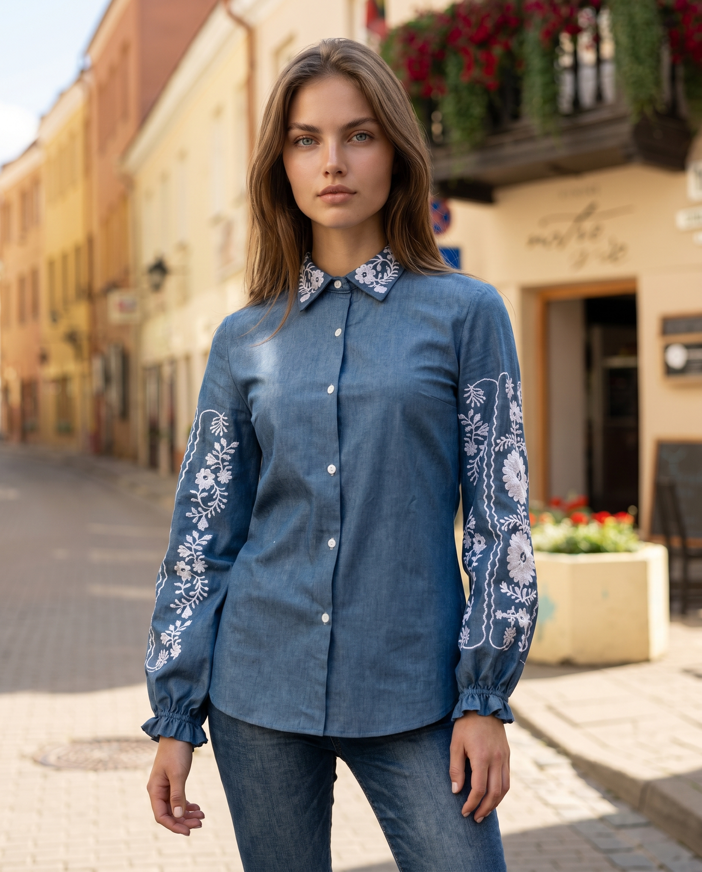 Vyshyvanka "Delicia" blue