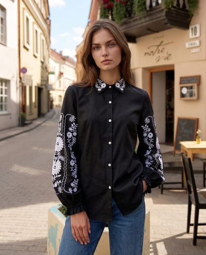 Vyshyvanka "Delicia" black